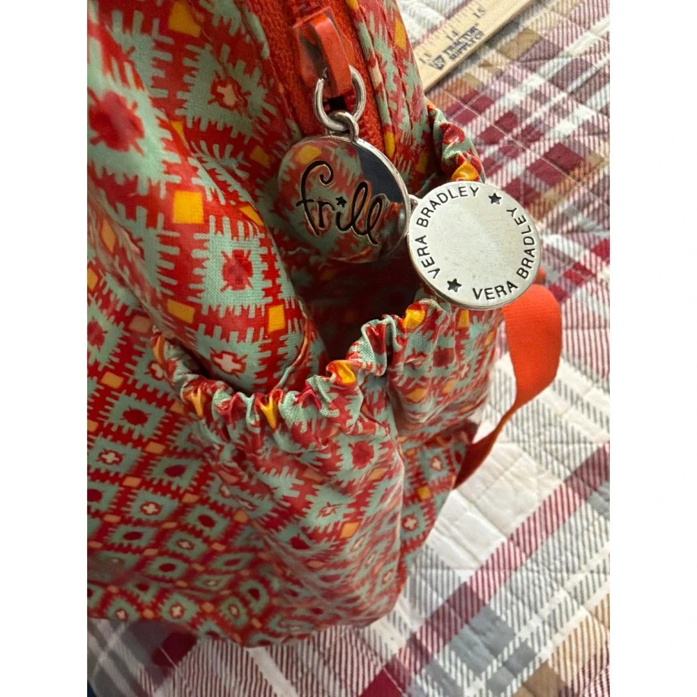 Vera Bradley Frill Lylas Backpack Paprika Retired Orange, Floral, Aztec. School